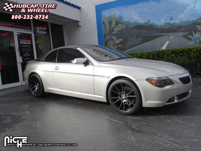 vehicle gallery/bmw 650i niche vicenza m153 20x9  Black & Machined with Dark Tint wheels and rims